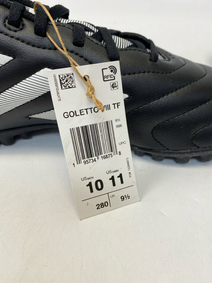 NWT Adidas Size 10 Black Lace-Up Men&