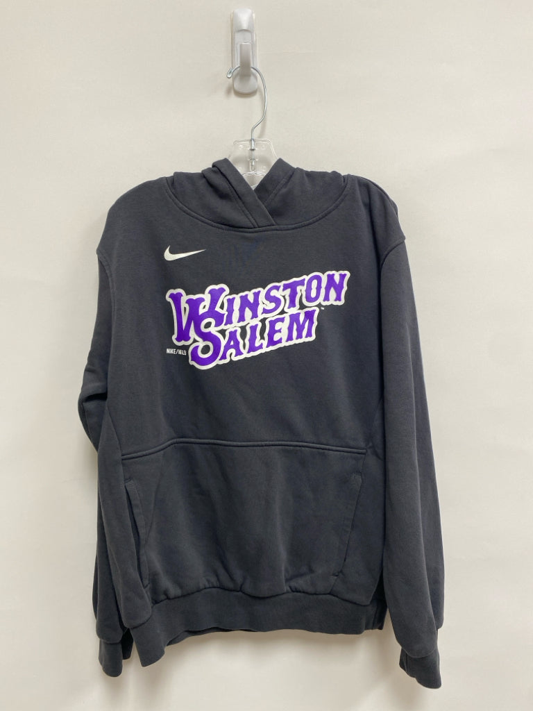 Nike SIZE L Dark Gray Purple/White Hooded Boy&