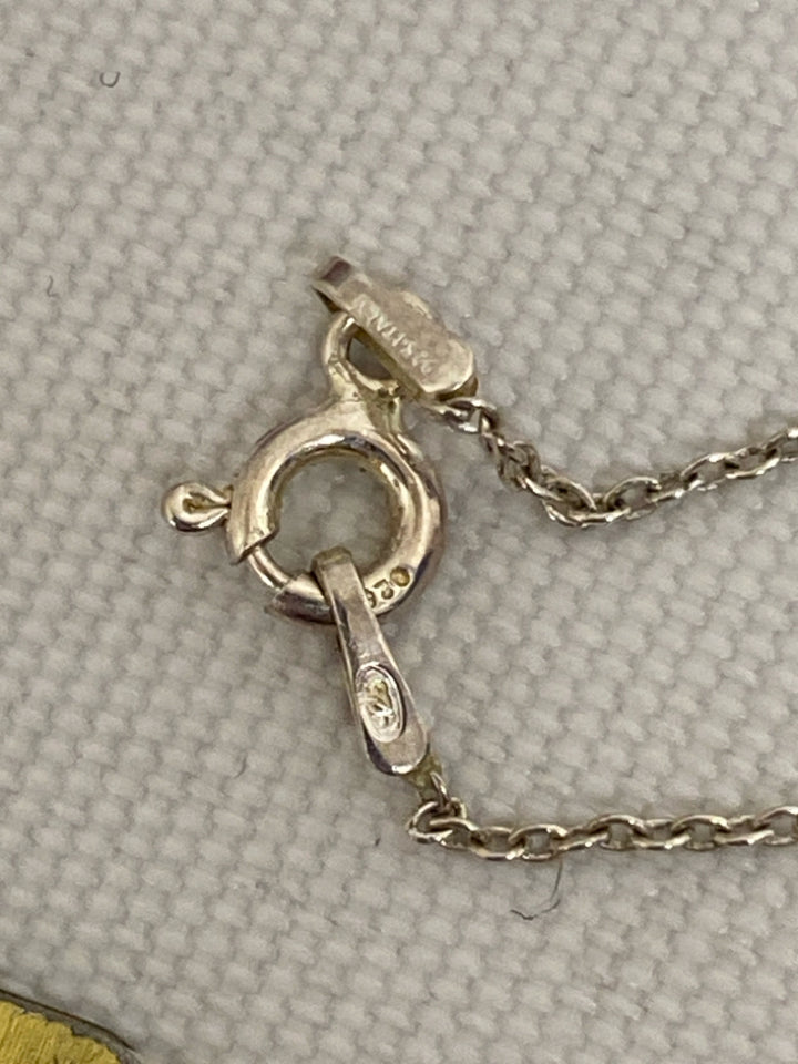 Silver Purple Teardrop Necklace