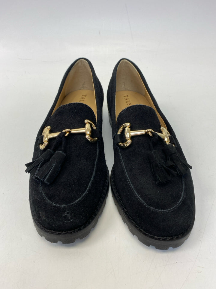 Talbots US Shoe Size 5 Black Gold Accent(s) Suede Flats