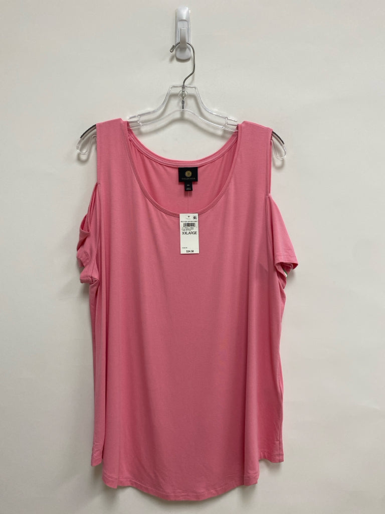 NWT JM Collection  SIZE  XXL Pink Cold Shoulder Plus Size Top