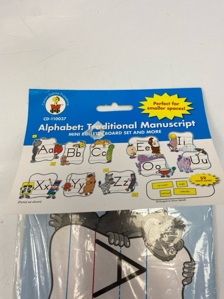 NEW/PKG Alphabet Mini Bulletin Board Set