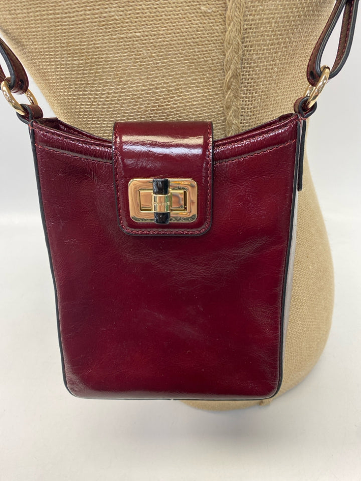 Brahmin Dark Cranberry Patent Crossbody