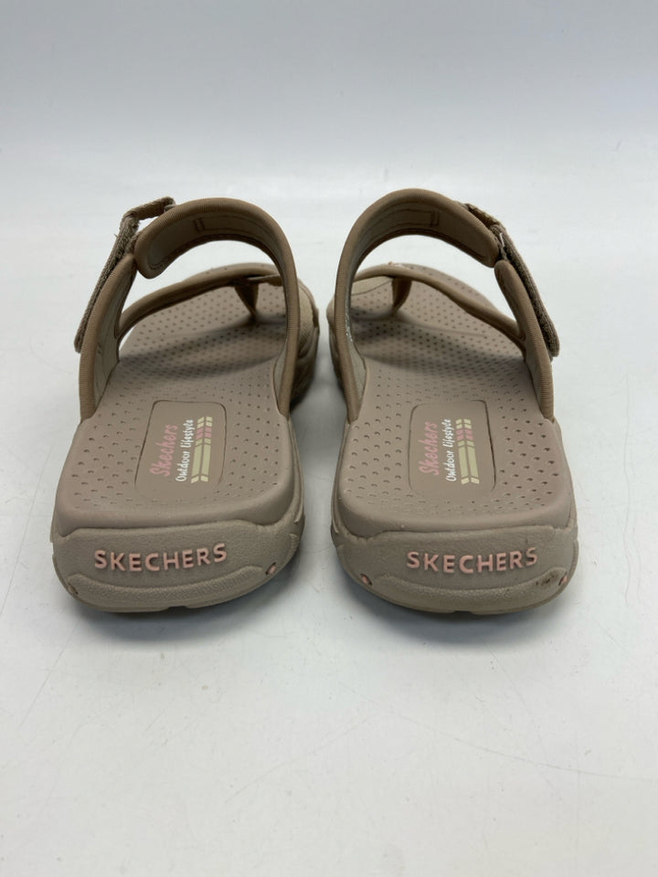 Skechers  Size 9 Tan Pink Sandals
