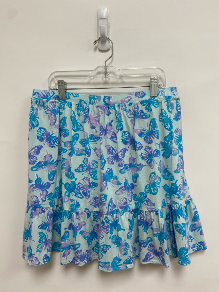 Lands End SIZE 14/16+ Aqua/Purple Turquoise Butterflies Girl&