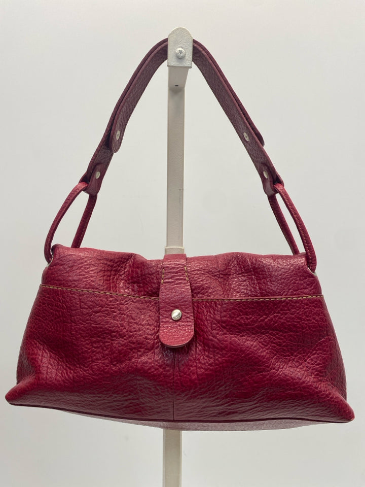 Hogan Dark Raspberry Leather Handbag
