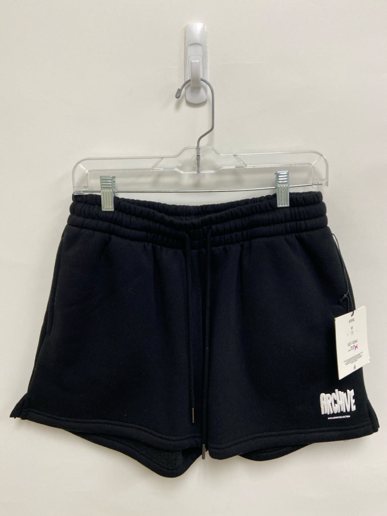 NWT AMERICAN BAZI Size M Black Pull-on Ladies Lounge Shorts