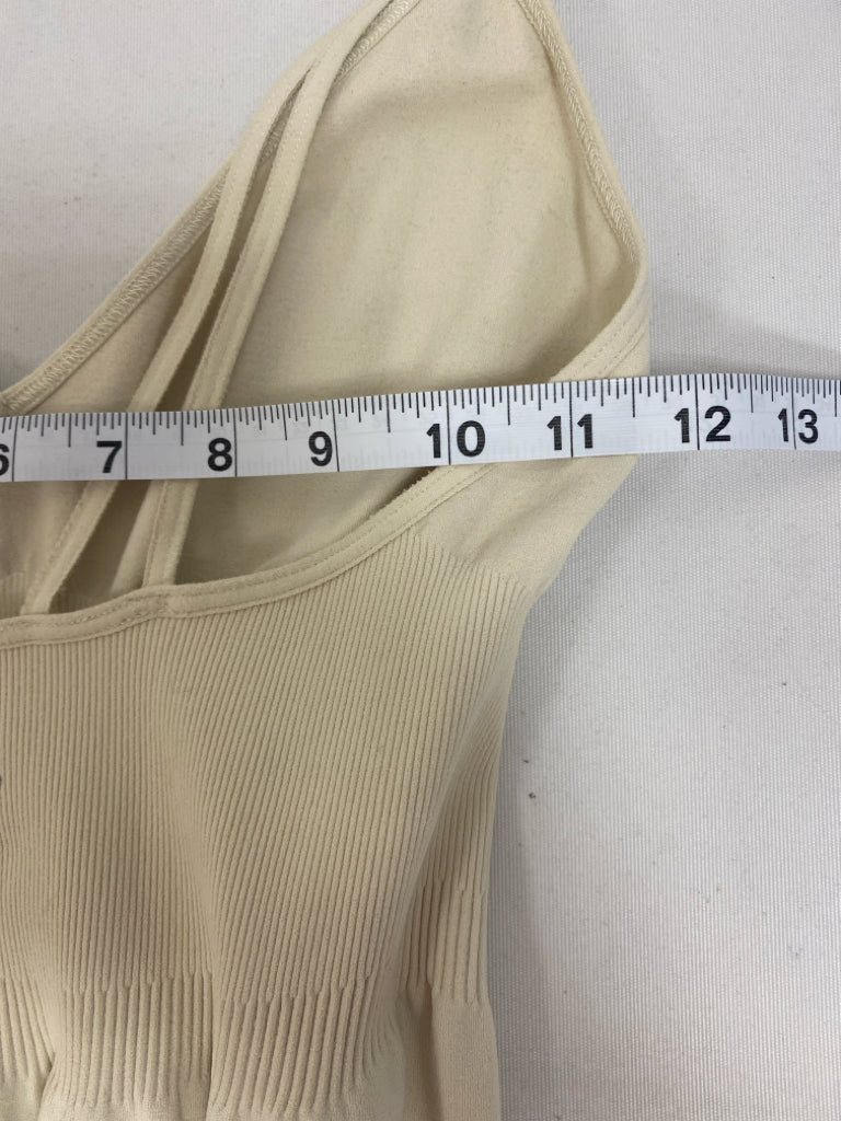 Free People Size S Cream Sleeveless Ladies Jumpsuit