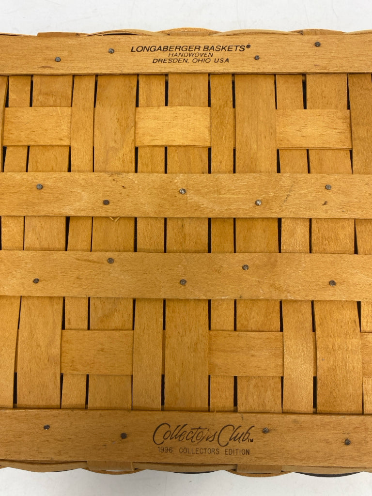 Longaberger Brown Green/Blue Basket