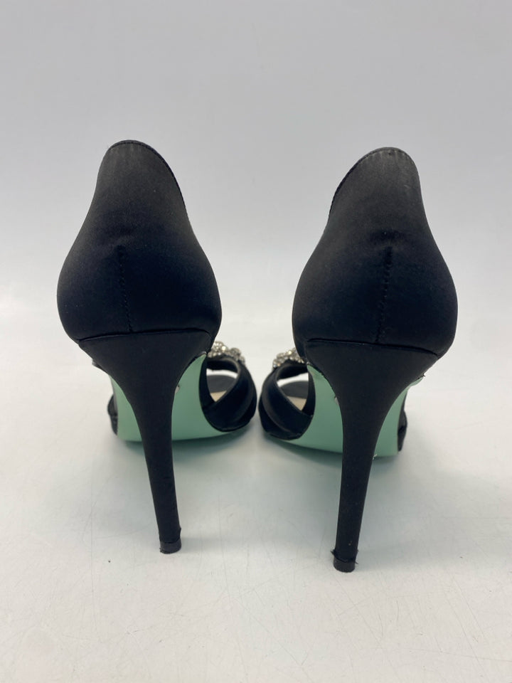 Betsey Johnson US Shoe Size 7 Black Rhinestone(s) Heels