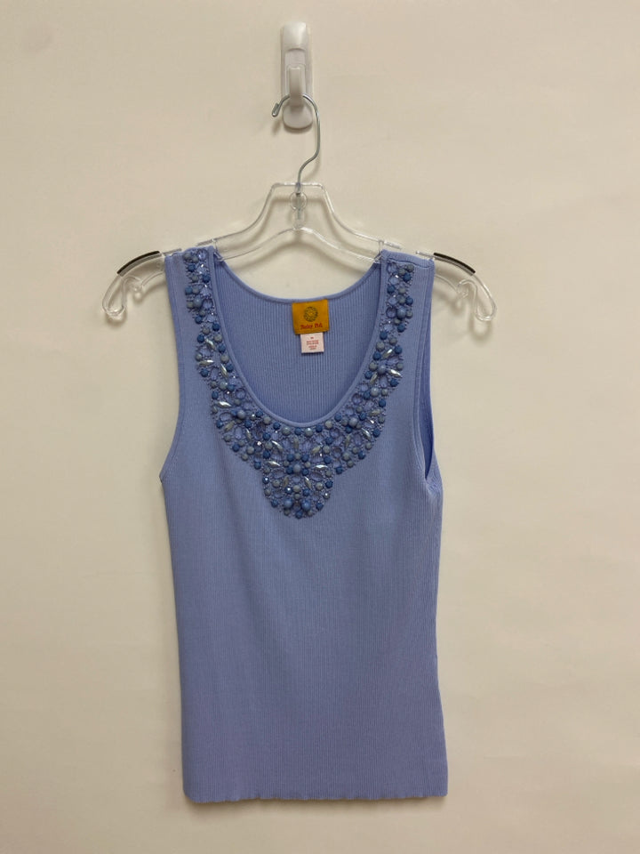 Ruby Rd. Size M Powder Blue Beaded Tank Ladies Top