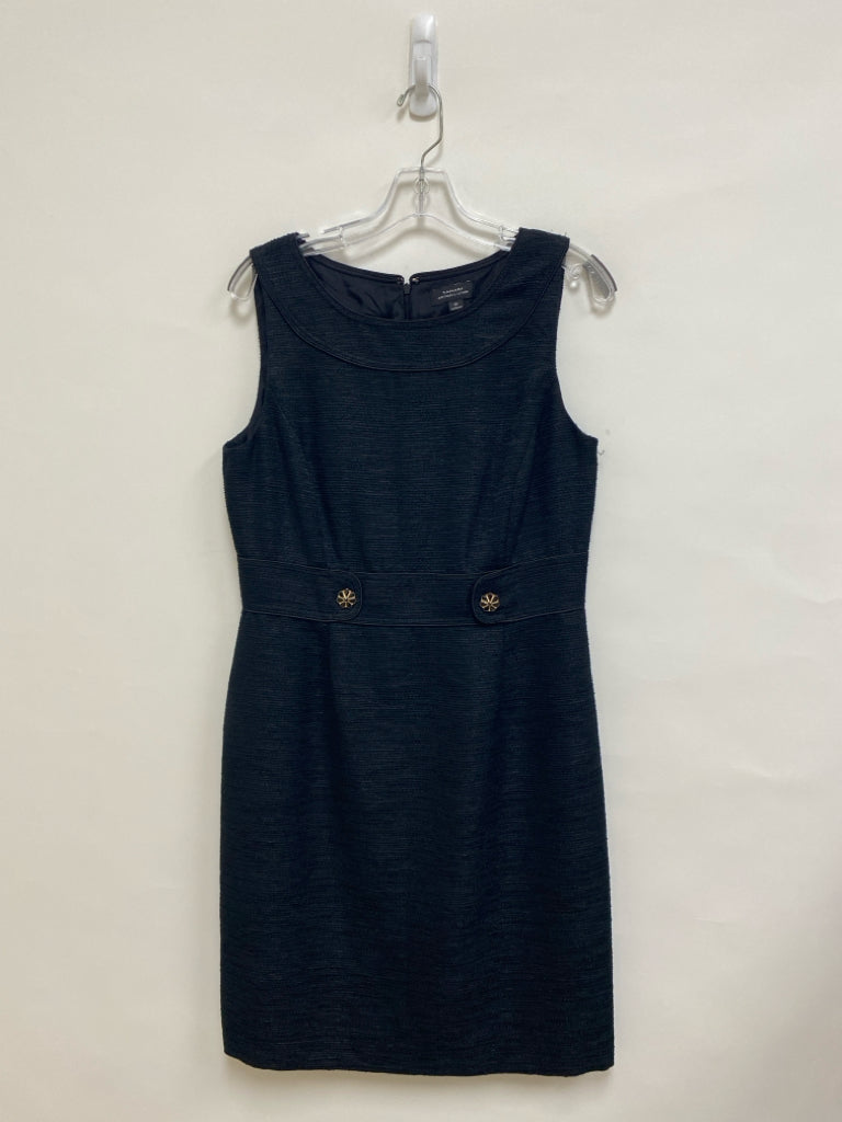 Tahari Size 10 Black Woven Sleeveless Ladies Dress