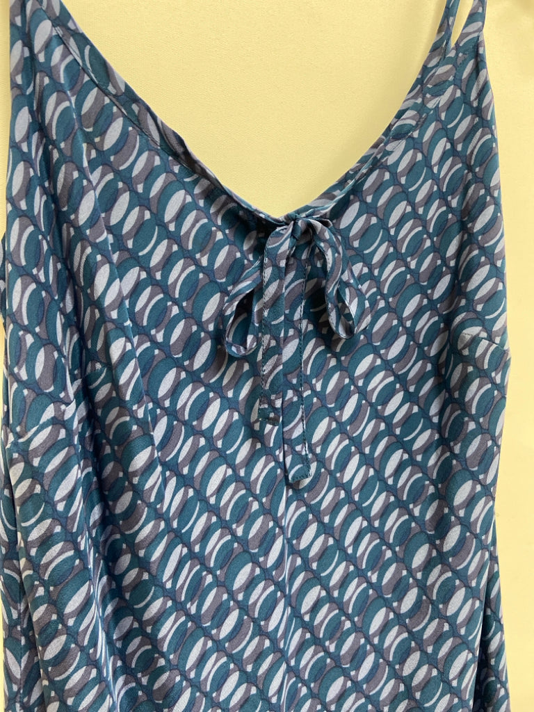 Brooks Brothers Size 4 Navy/Blue Dark Purple Circles Sleeveless Ladies Dress