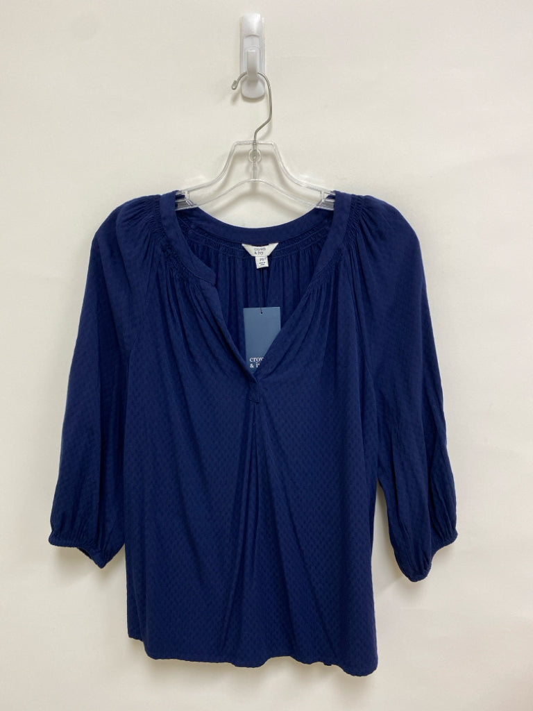 NWT Crown &amp; Ivy Size SP Navy Petite Top