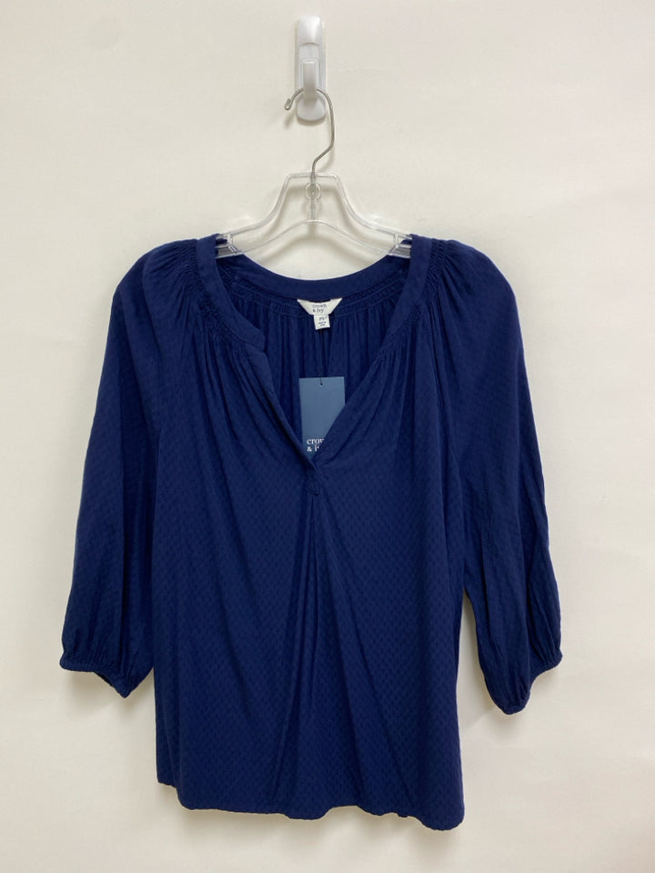 NWT Crown &amp; Ivy Size SP Navy Petite Top