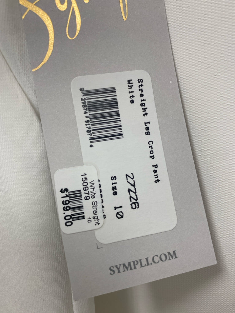 NWT Sympli Size 10 White Pull-on Ladies Pants