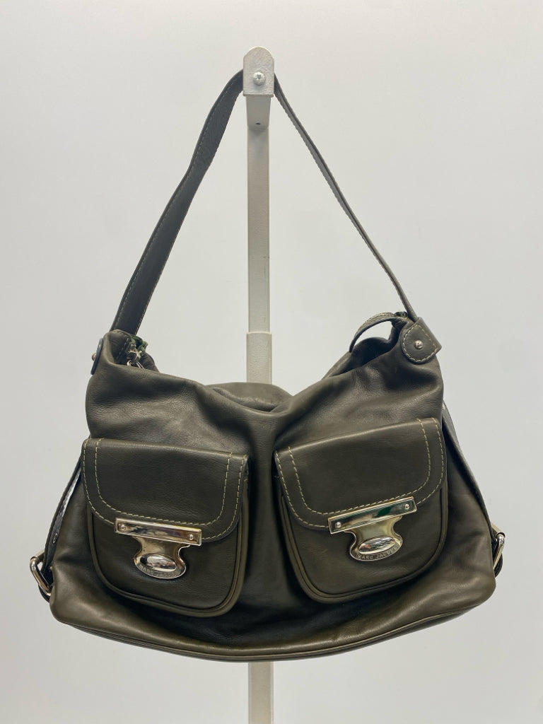 Marc Jacobs Dark Olive Silver Accent(s) Leather Handbag