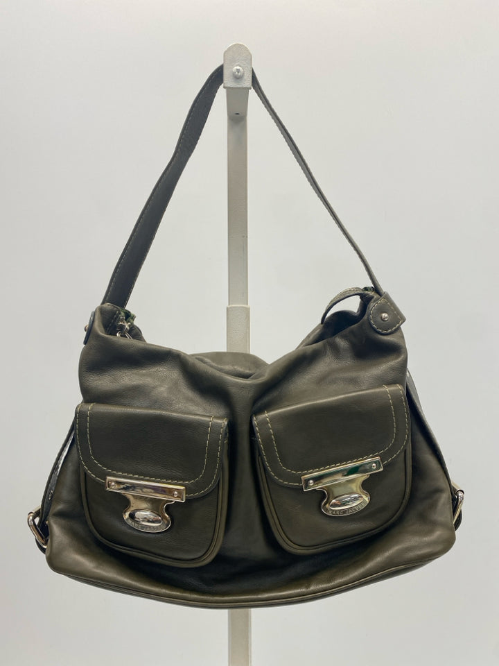 Marc Jacobs Dark Olive Silver Accent(s) Leather Handbag