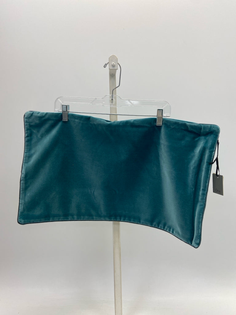 NWT Teal Blue Velvet Pillow Cover