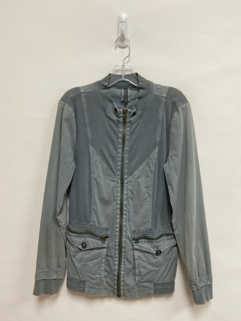 XCVI Size L Dusty Blue Zip Down Ladies Jacket