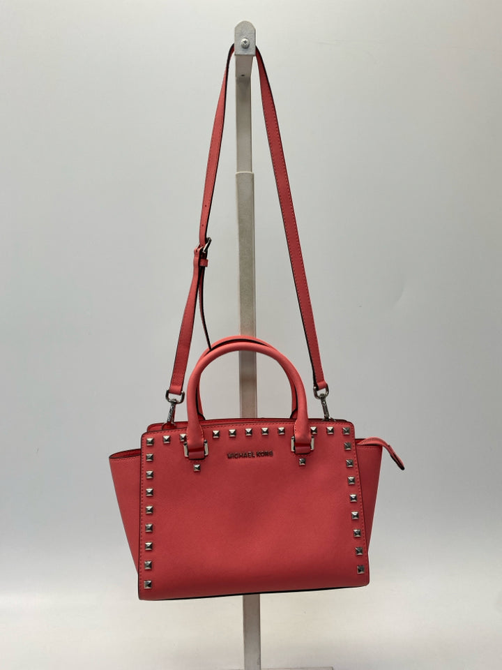 Michael Kors Coral Silver Studded Handbag