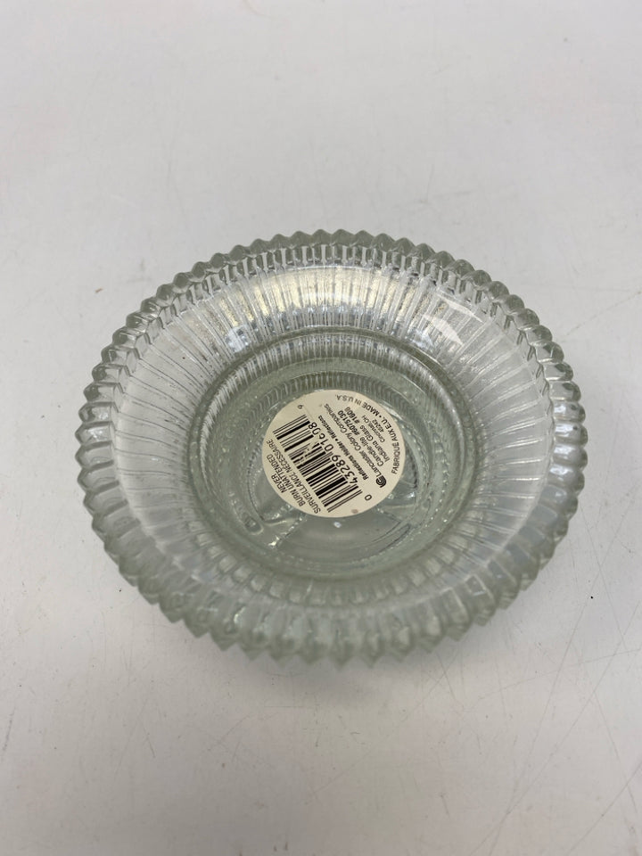 Indiana Glass Clear Ribbed Glass Candleholder(s)