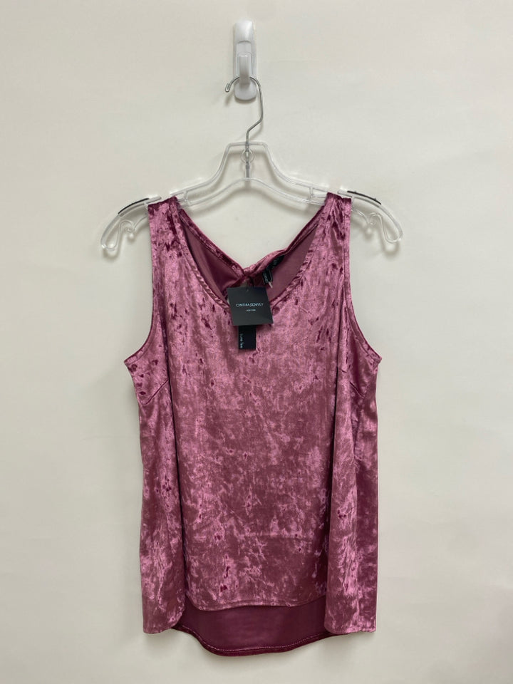 NWT Cynthia Rowley Size L Purple Sleeveless Velour Ladies Top