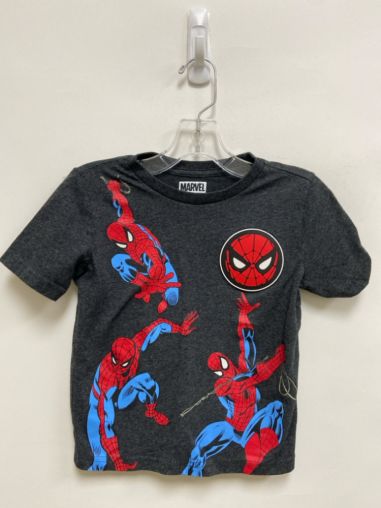 MARVEL SIZE 5 Gray Red/Blue Spiderman Boy&