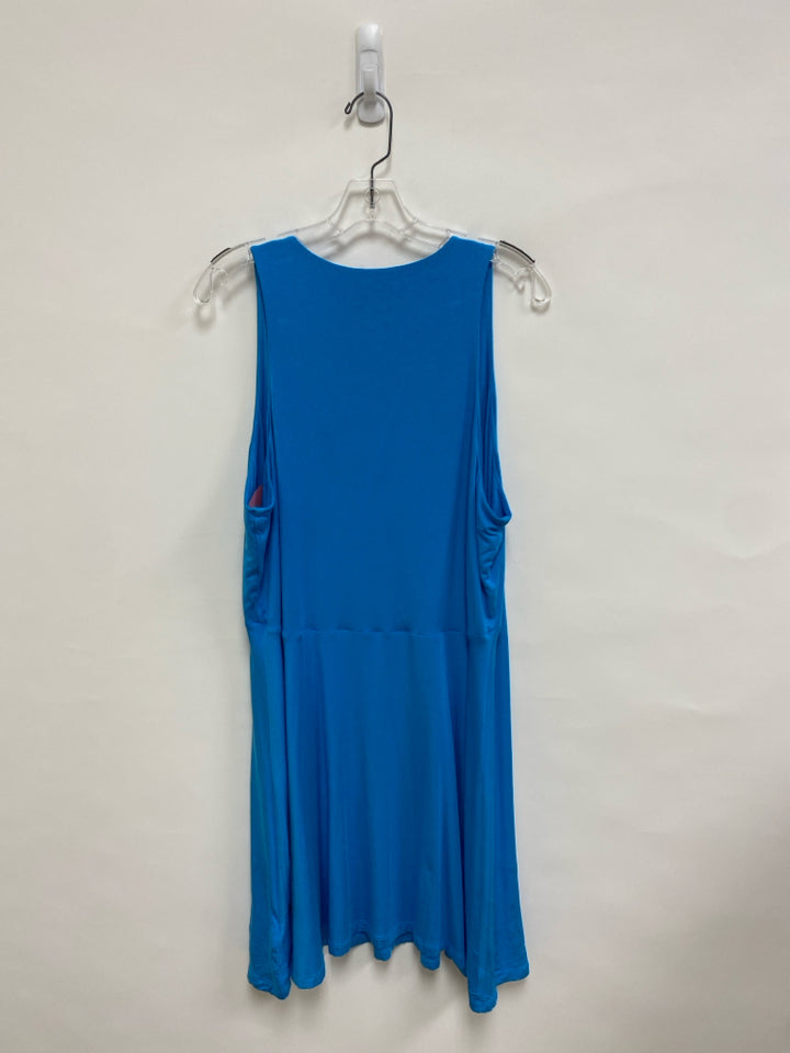 Athleta  SIZE  1X Turquoise Sleeveless Plus Size Dress