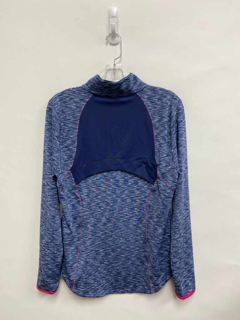 ZERO RESTRICTION Size L Navy White Streaked Pullover Athletic Top