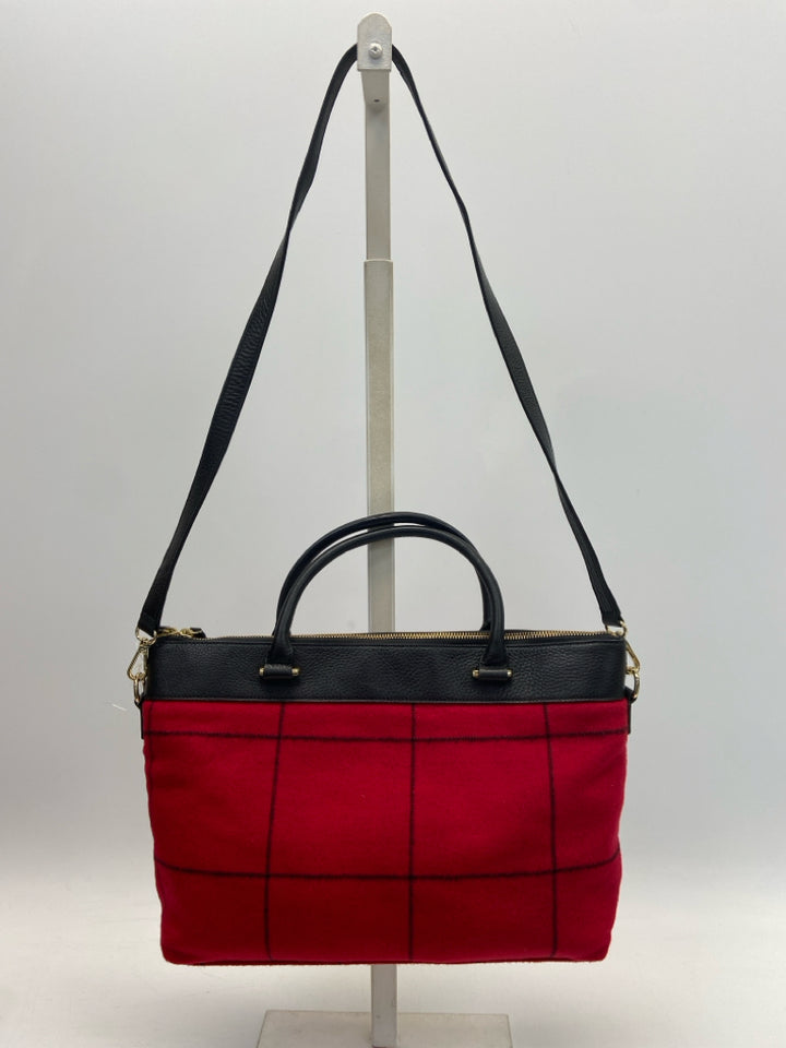 Talbots Red Black Handbag