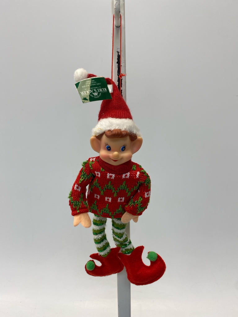 Kurt Adler Red/White Green Stuffed Fabric Ornaments
