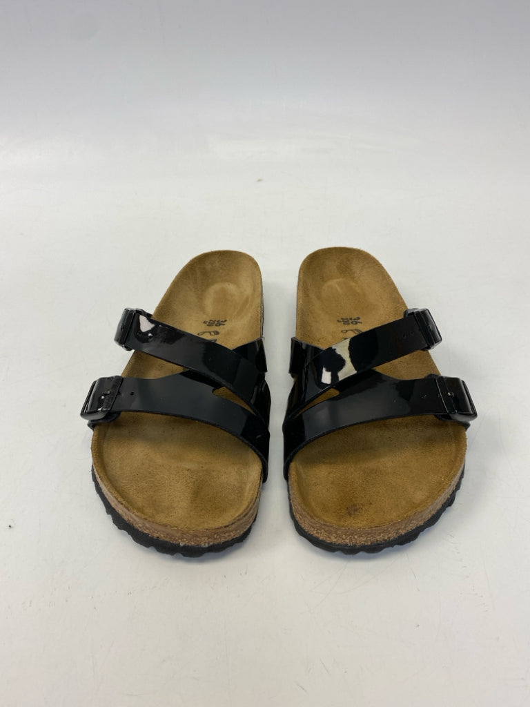 Birkenstock  Size 5 Black Buckle(s) Patent Sandals