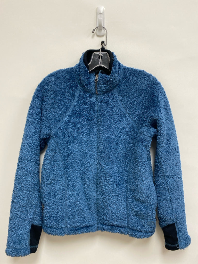 Mountain Hardwear Size S Blue Fuzzy Zip Down Ladies Jacket