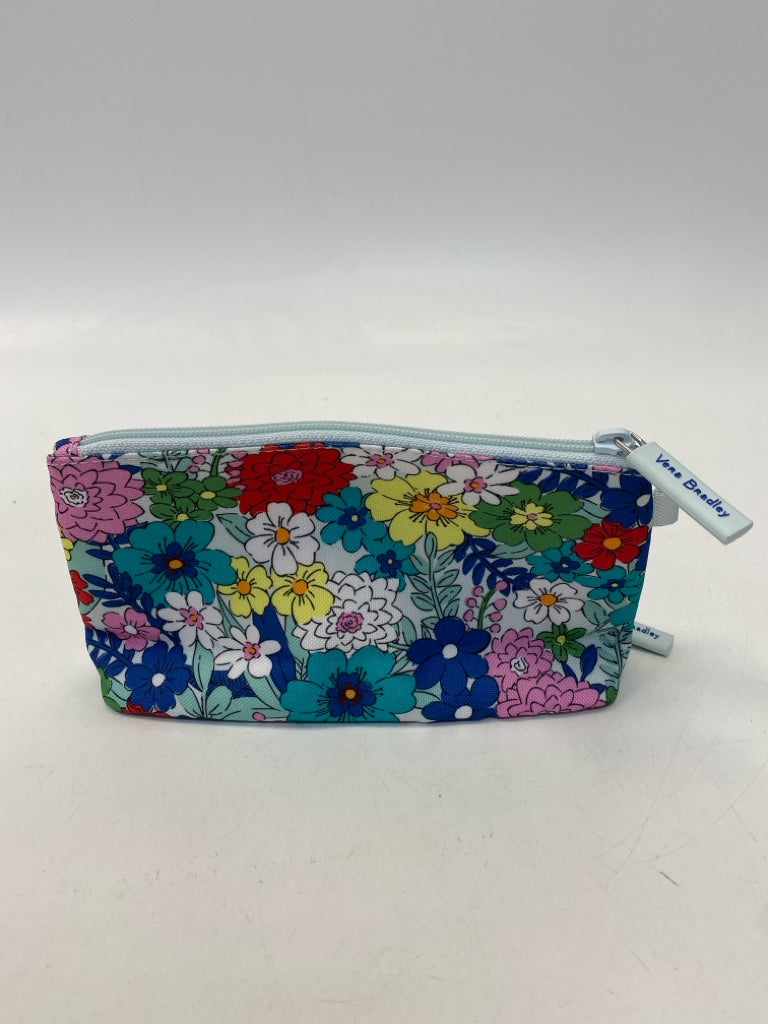 Vera Bradley Blue/White Multi Color Floral Make-up Bag