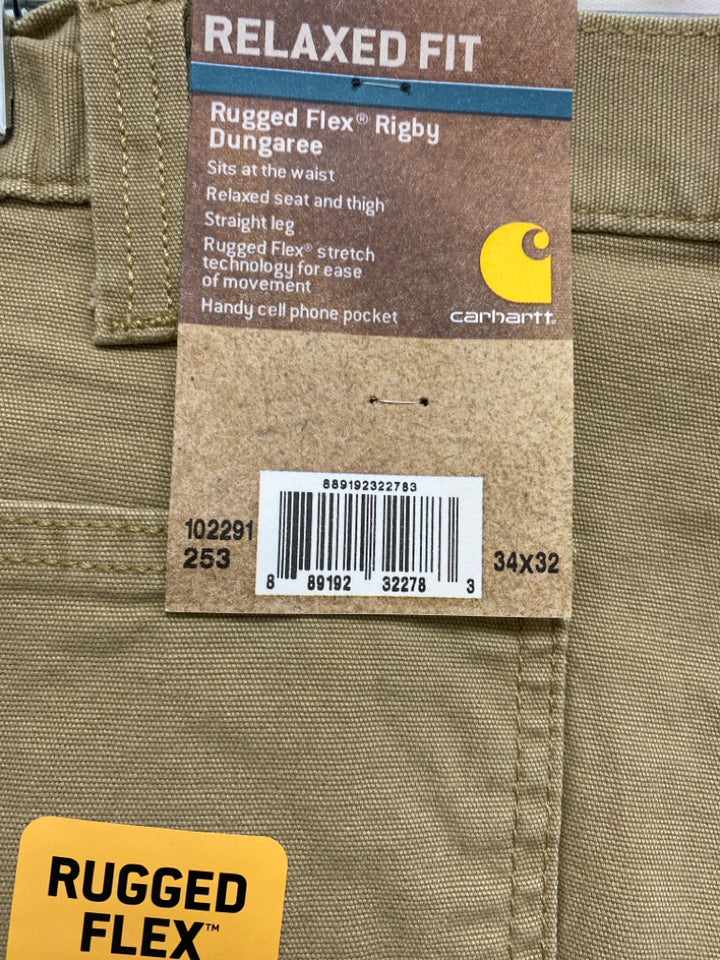 NWT Carhartt Size 34 Khaki Men&