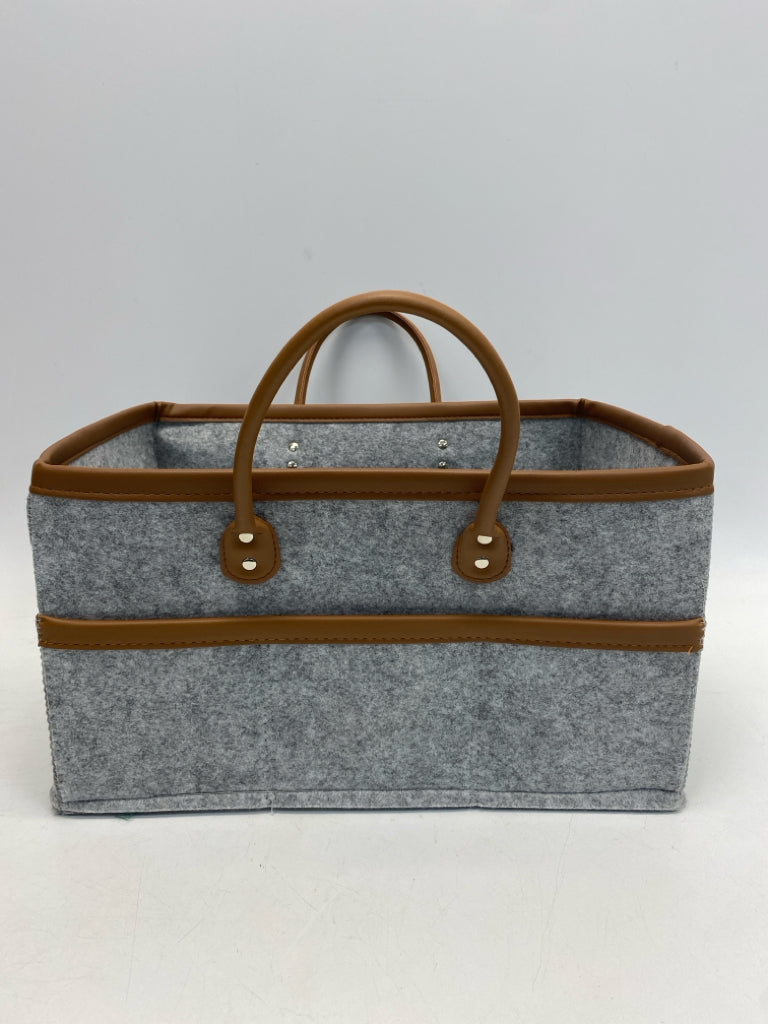Gray Brown Trimmed Basket