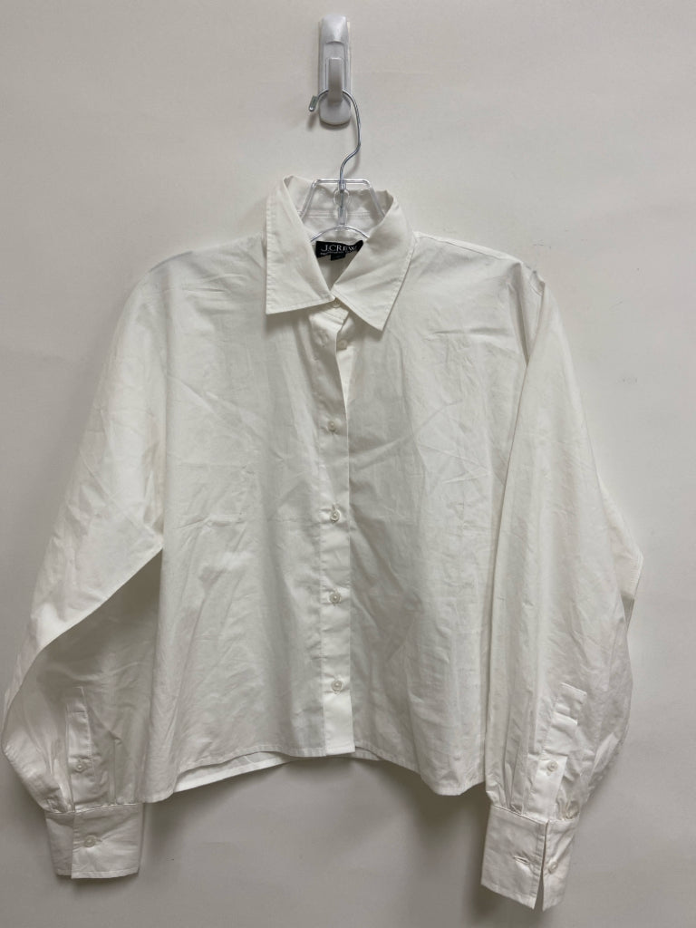 J Crew Size 2 White Buttons Cropped Ladies Top
