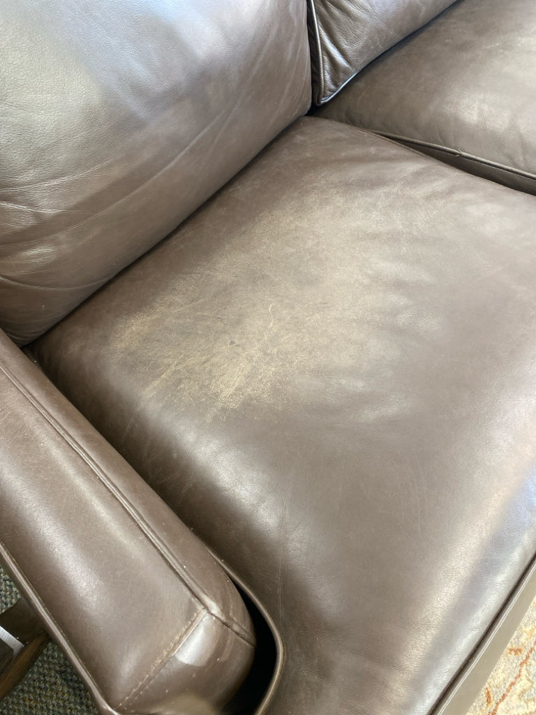 Hancock &amp; Moore Leather Sofa w/Ottoman