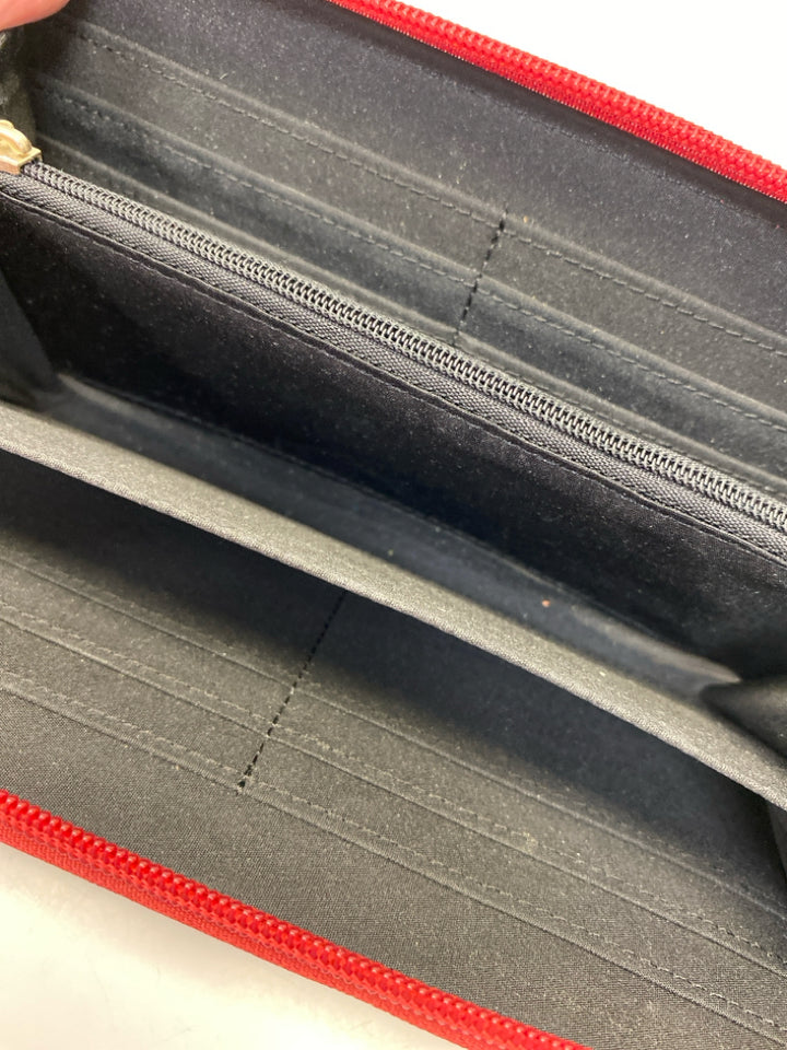 Anne Klein Red Black Snakeskin(s) Wallet