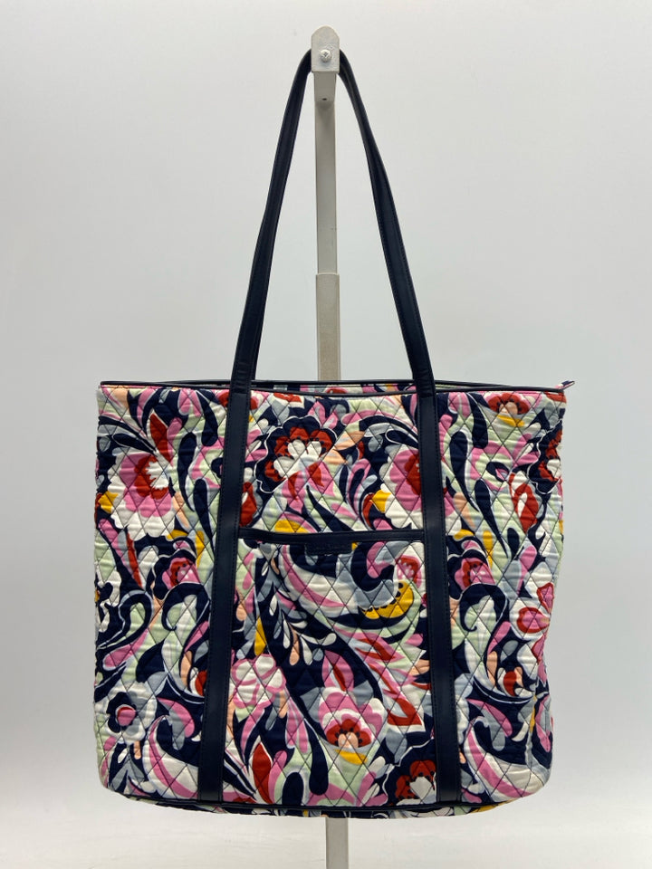 Vera Bradley Navy Pink/Multi Floral Tote Bag