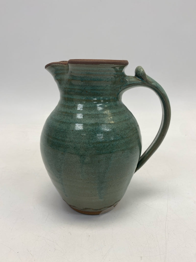 Green Pottery Pitcher