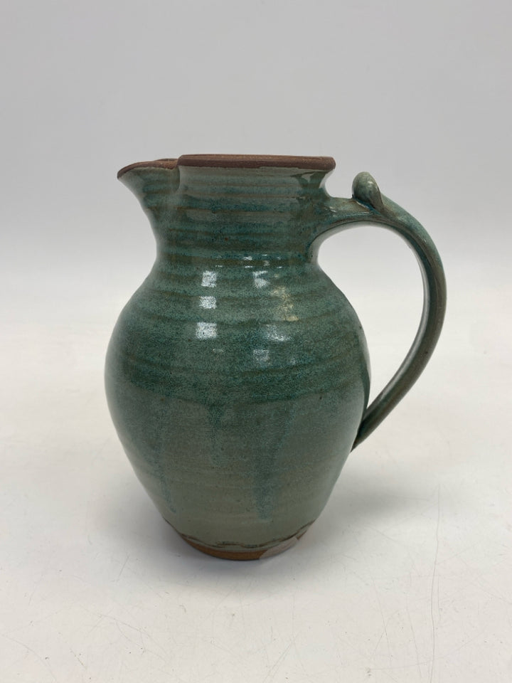 Green Pottery Pitcher