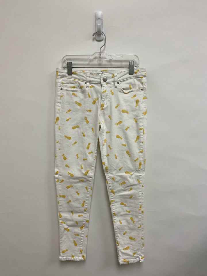 Chip/Pepper Size 26 White Yellow Ladies Jeans