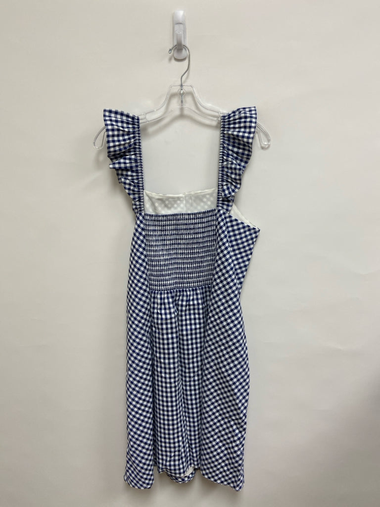 NWT Alex Marie Size 12 White/Navy Checkered Sleeveless Maternity Dress