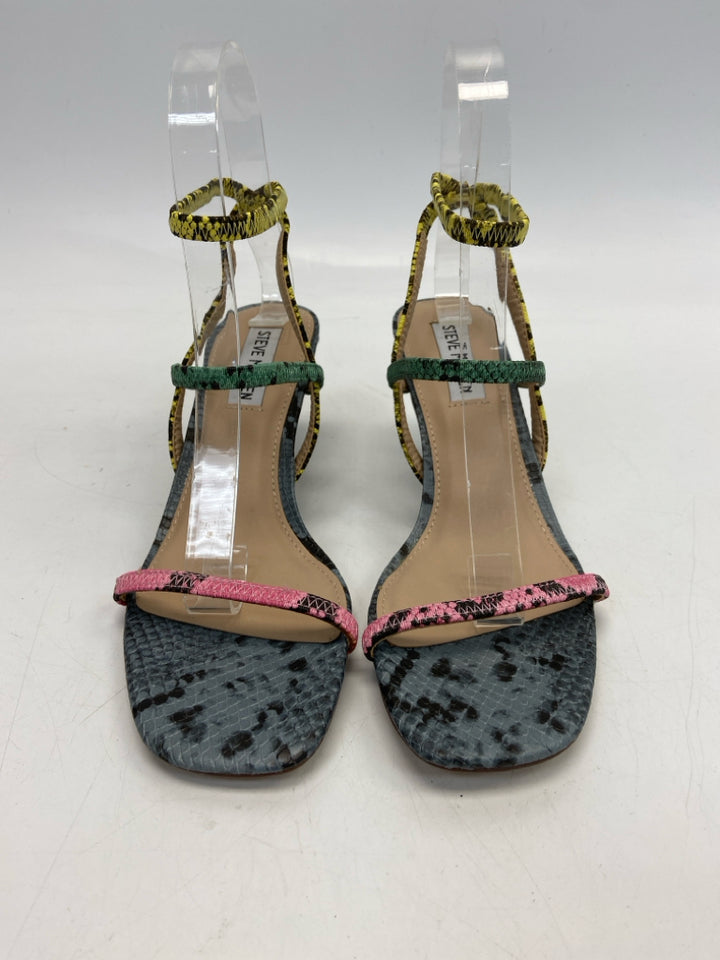 Steve Madden  Size 7.5 Multi-Color Snakeprint Sandals