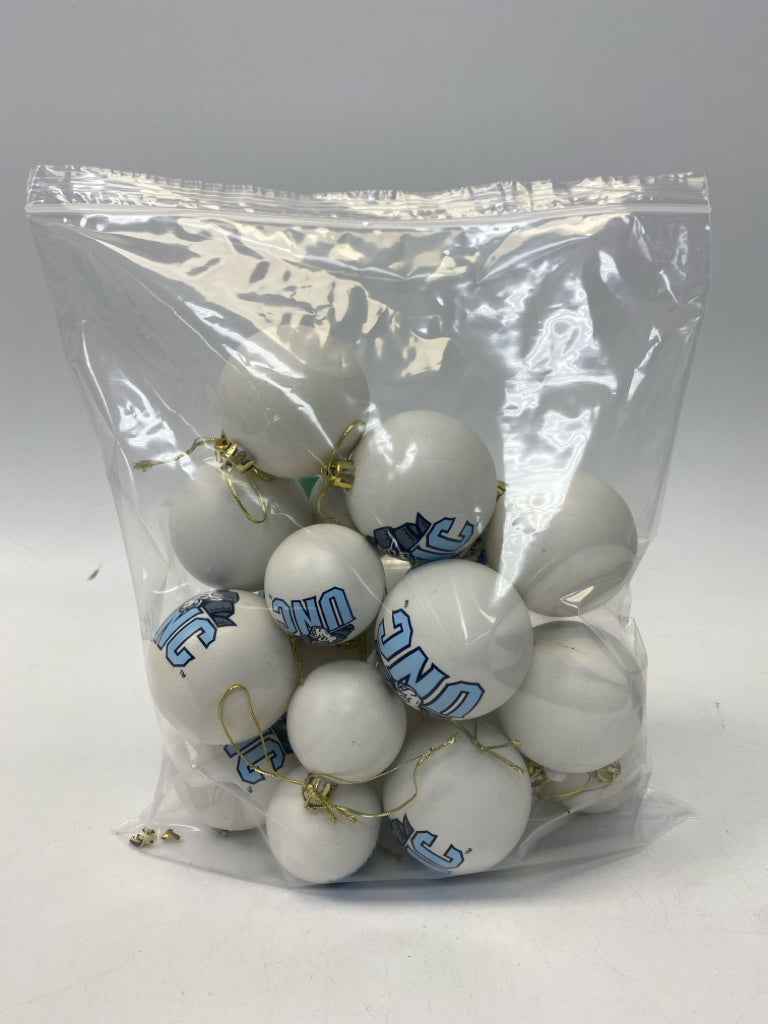 White UNC Ornaments