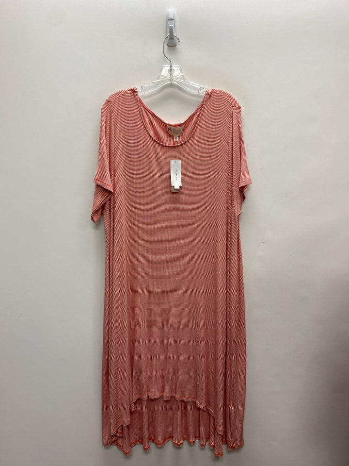 NWT philosophy  SIZE  3X White/Orange Stripes Plus Size Dress