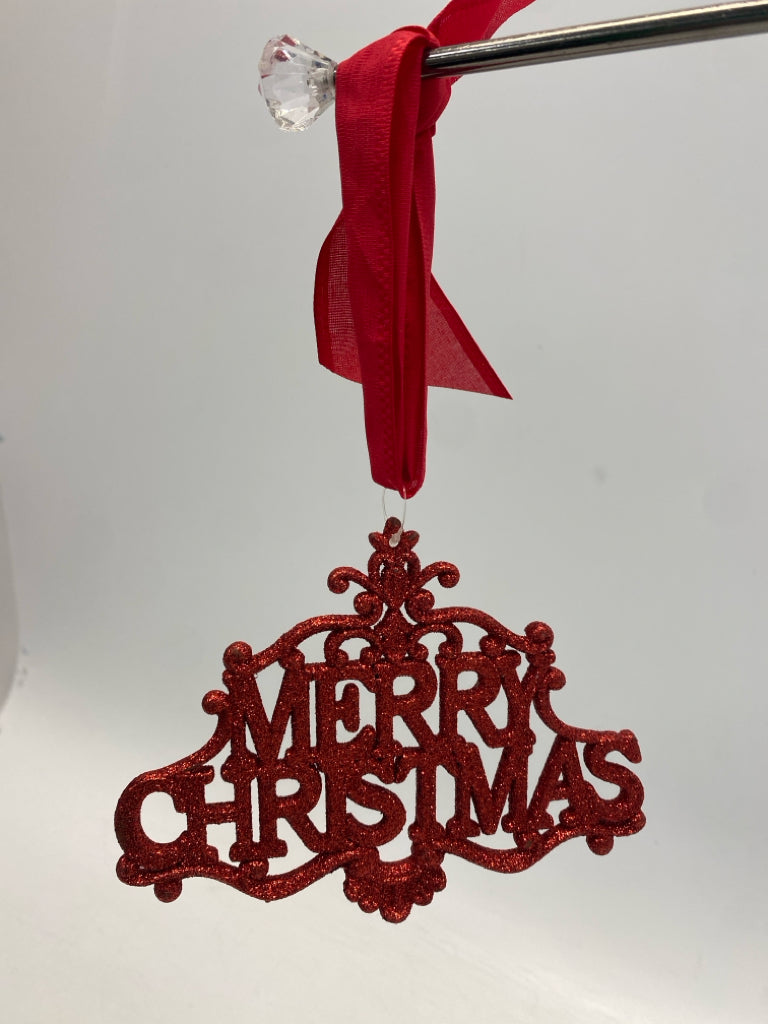 Red Glitter Ornaments