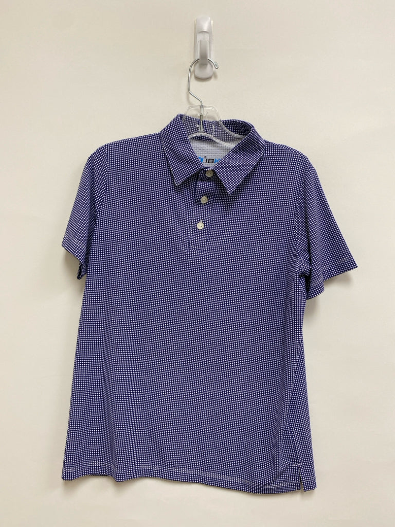 IBKUL SIZE 7/8 Navy White Gingham Polo Boy&